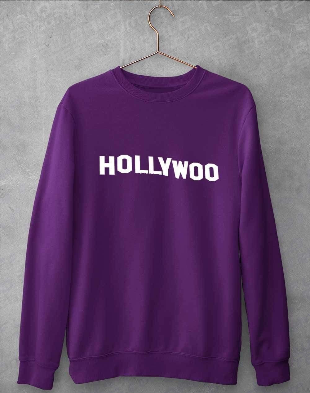 Hollywoo Sign Sweatshirt S / Purple  - Off World Tees