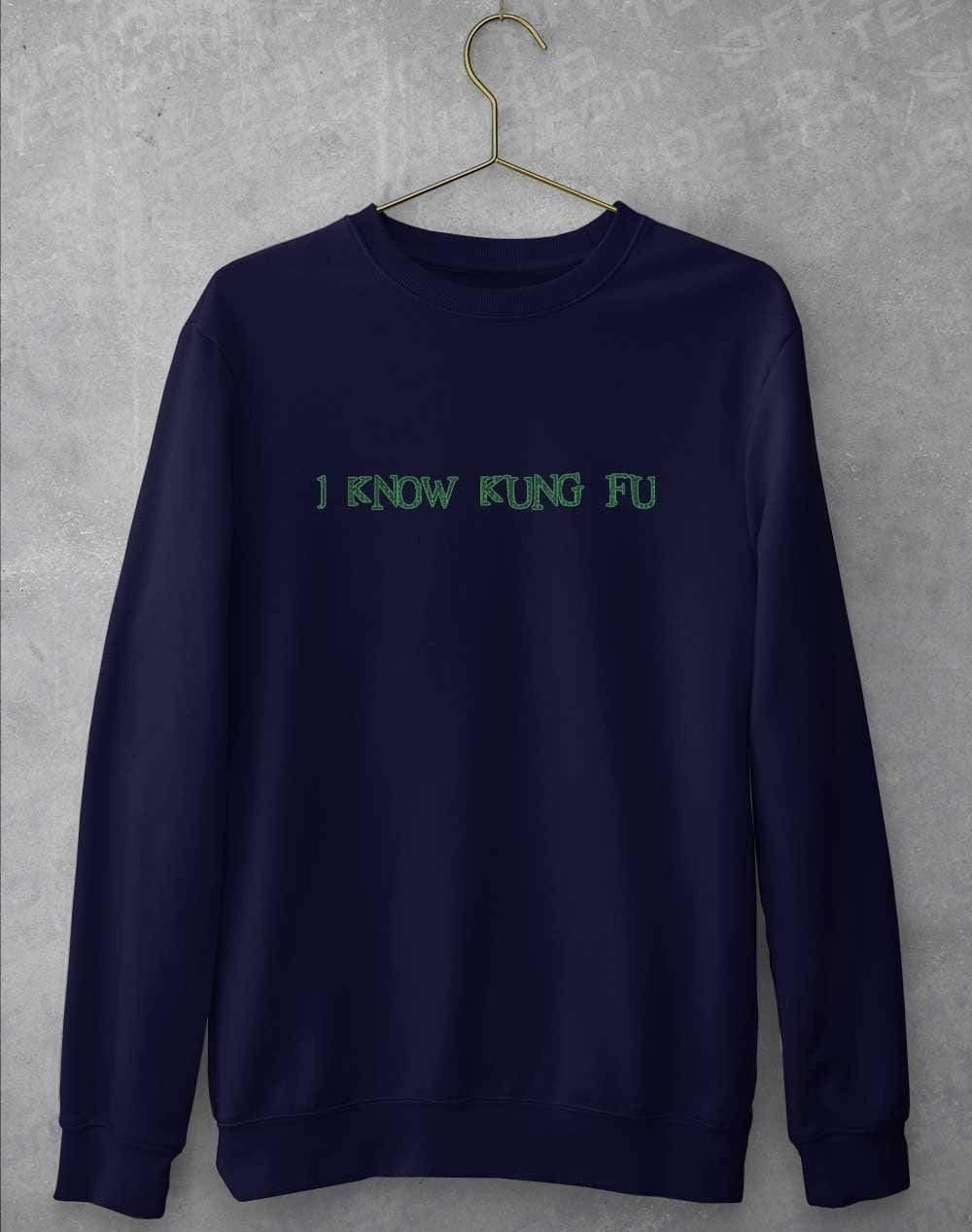 I Know Kung Fu Sweatshirt S / Oxford Navy  - Off World Tees