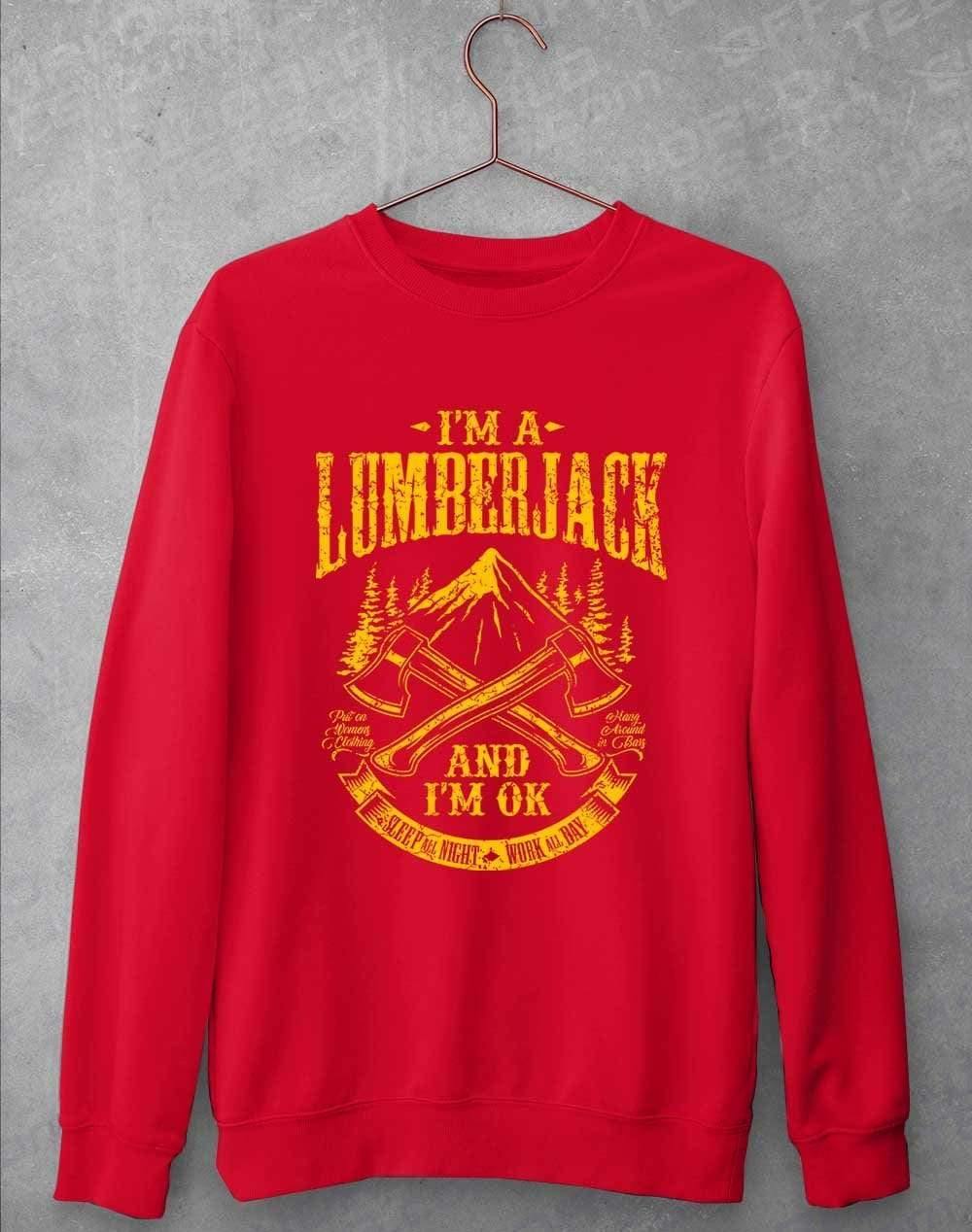 I'm a Lumberjack Sweatshirt S / Fire Red  - Off World Tees