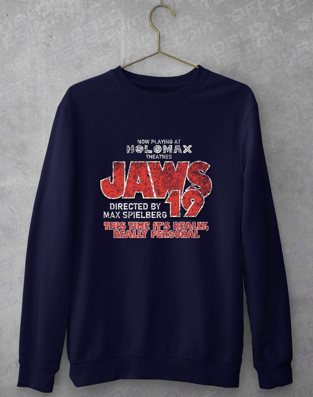 Jaws 19 Sweatshirt S / Navy  - Off World Tees