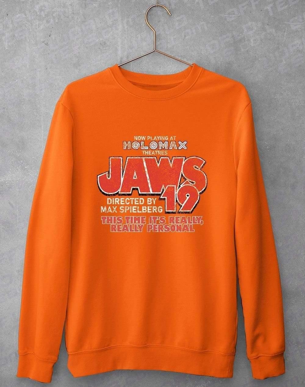 Jaws 19 Sweatshirt S / Orange  - Off World Tees