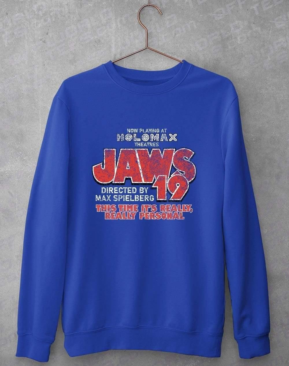 Jaws 19 Sweatshirt S / Royal  - Off World Tees