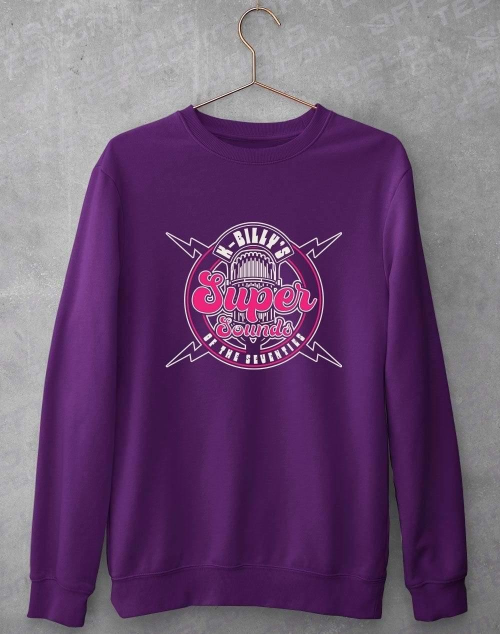 K Billys Super Sounds of the Seventies Sweatshirt S / Purple  - Off World Tees