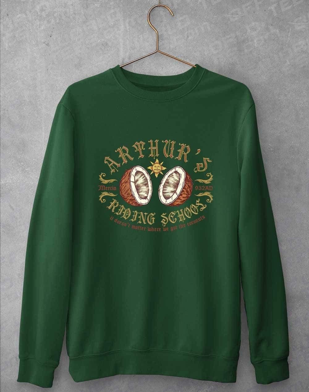 King Arthur's Riding School Sweatshirt S / Bottle Green  - Off World Tees