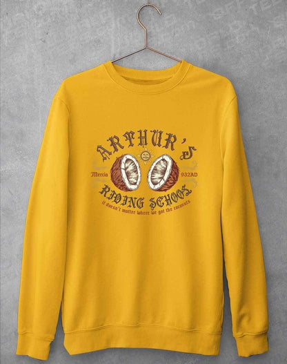 King Arthur's Riding School Sweatshirt S / Gold  - Off World Tees