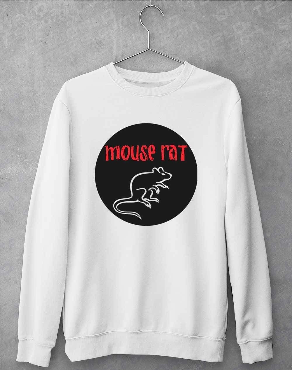 Mouse Rat Round Logo Sweatshirt S / Arctic White  - Off World Tees