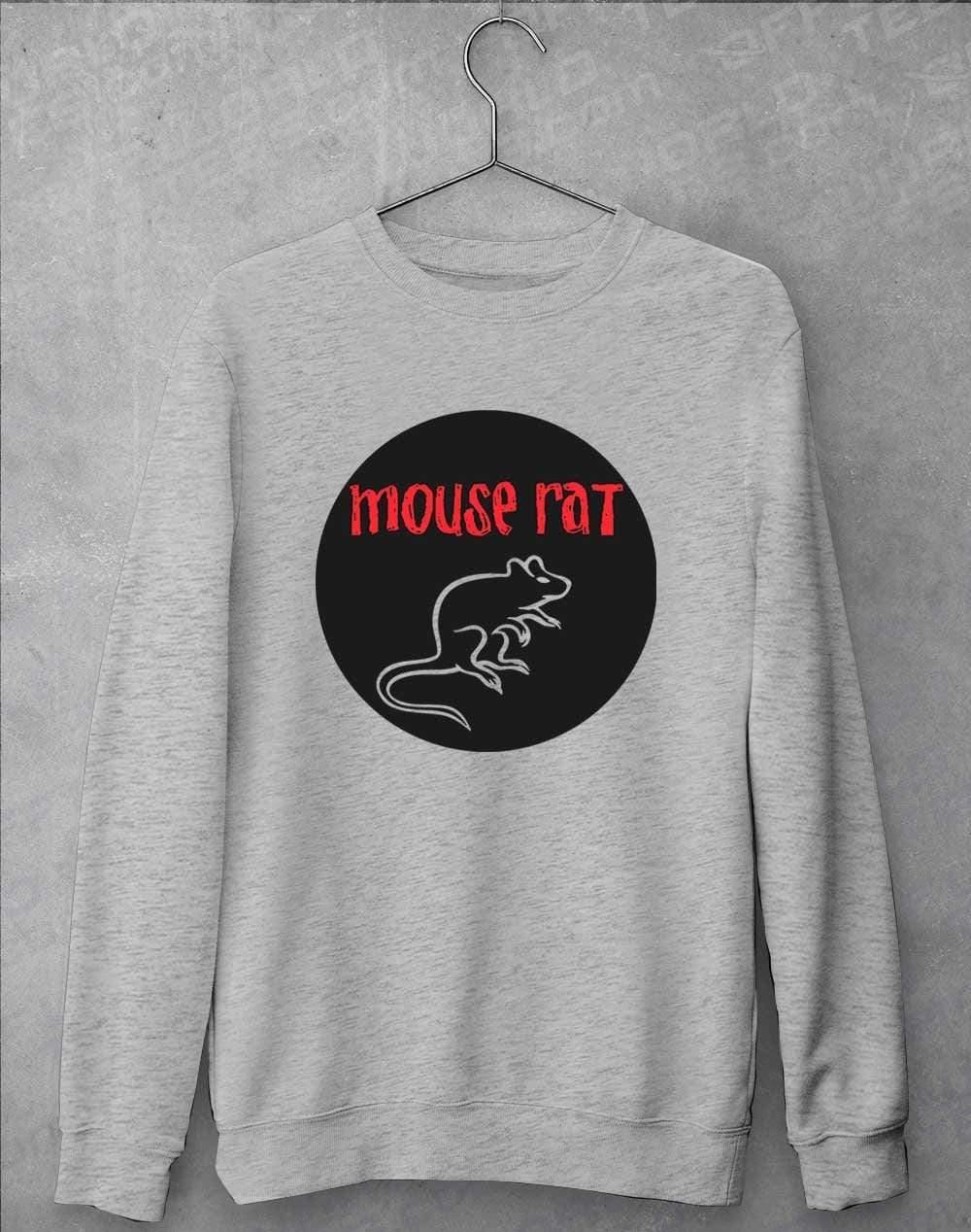 Mouse Rat Round Logo Sweatshirt S / Heather Grey  - Off World Tees
