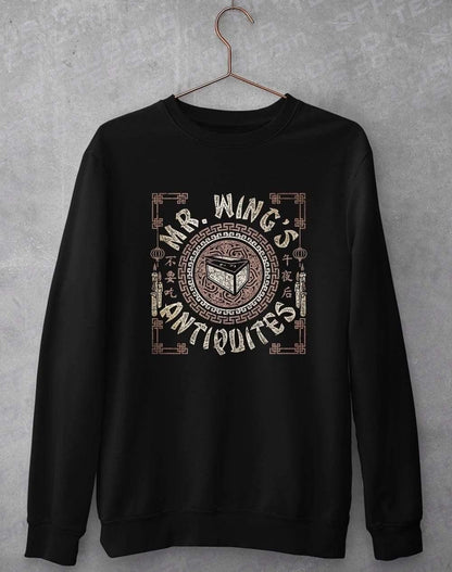 Mr Wings Antiquites Sweatshirt S / Black  - Off World Tees
