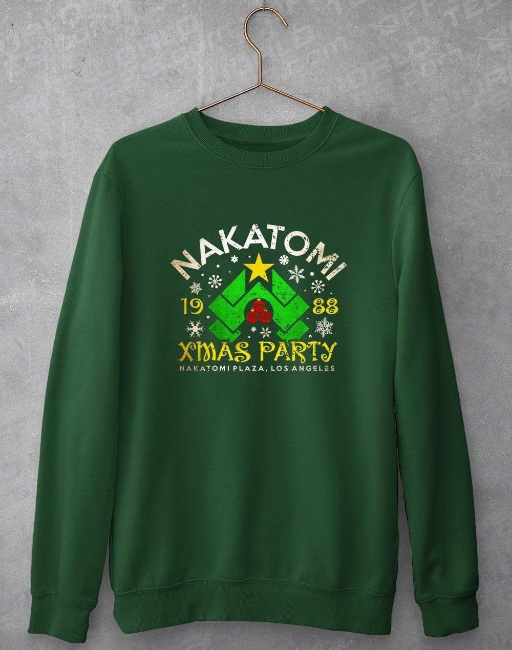 Nakatomi Xmas Party Sweatshirt XS / Bottle Green  - Off World Tees