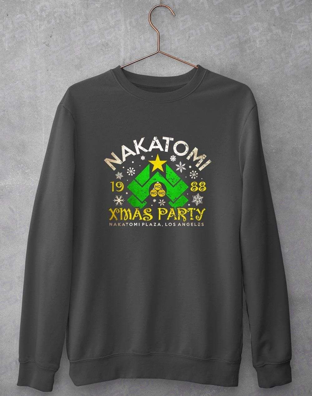 Nakatomi Xmas Party Sweatshirt XS / Charcoal  - Off World Tees