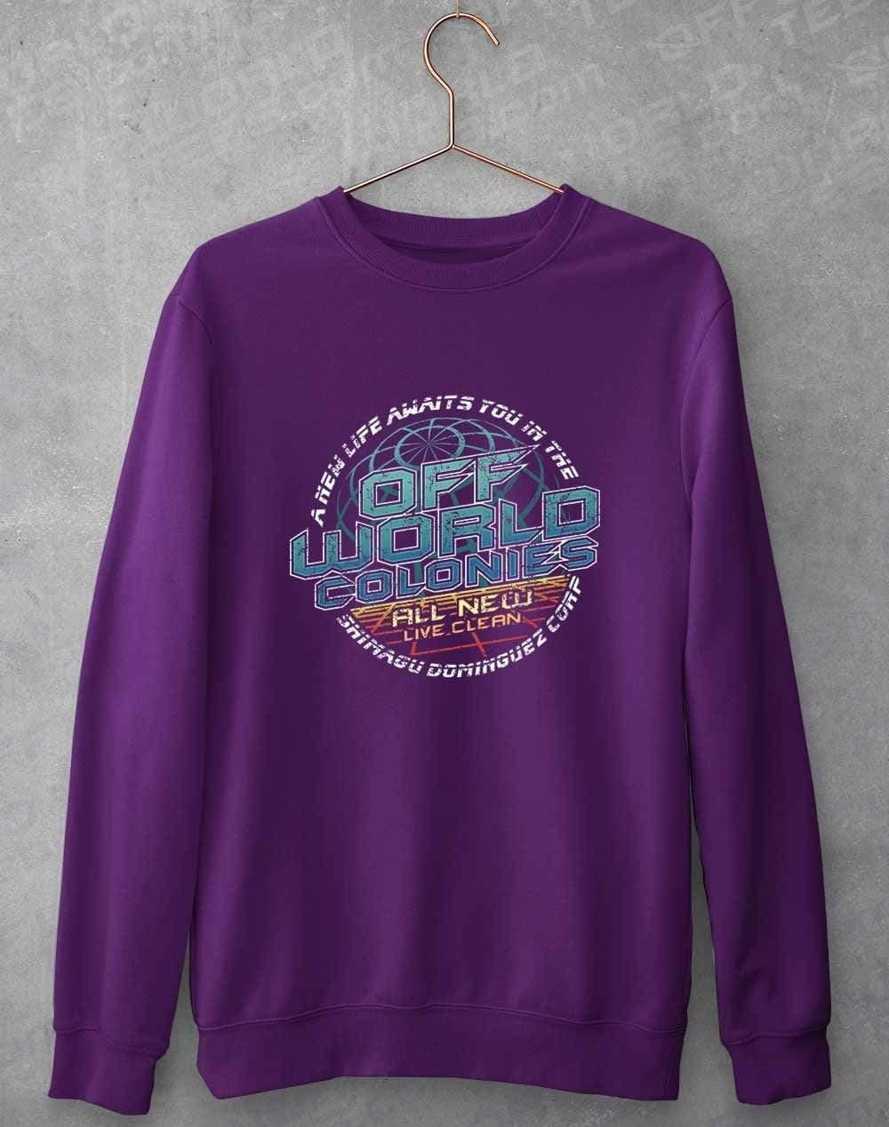 Off World Colonies Sweatshirt Purple / XS  - Off World Tees