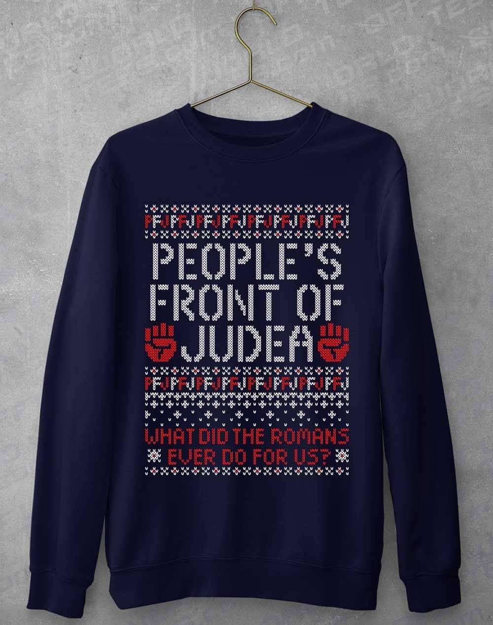 PFJ Festive Knitted-Look Sweatshirt S / Oxford Navy  - Off World Tees