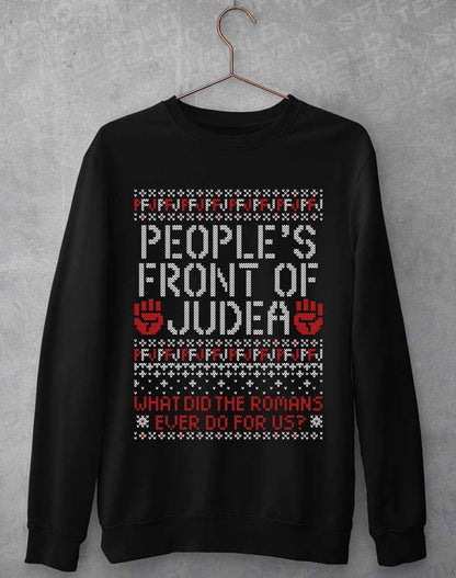 PFJ Festive Knitted-Look Sweatshirt XS / Jet Black  - Off World Tees