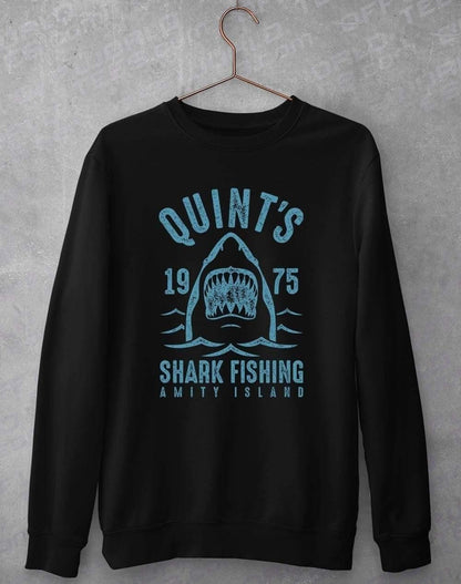 Quints Shark Fishing Sweatshirt S / Black  - Off World Tees
