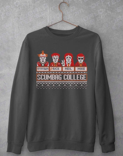 Scumbag College Festive Knitted-Look Sweatshirt XS / Charcoal  - Off World Tees