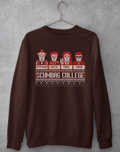 Scumbag College Festive Knitted-Look Sweatshirt XS / Hot Chocolate  - Off World Tees