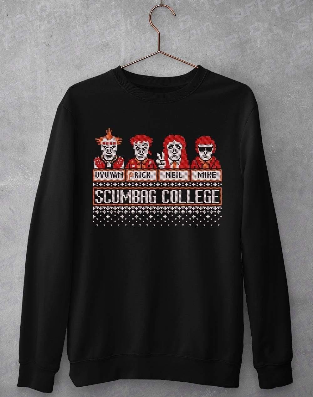 Scumbag College Festive Knitted-Look Sweatshirt XS / Jet Black  - Off World Tees