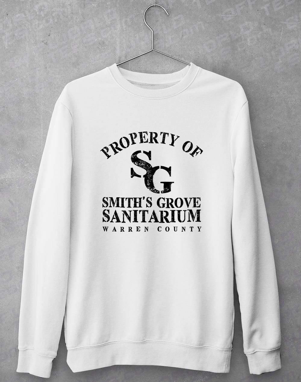 Smith s Grove Sanitarium Sweatshirt S / White  - Off World Tees