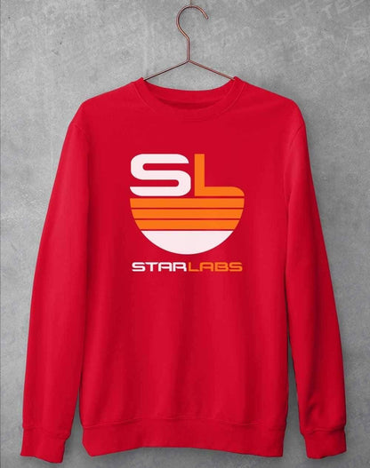 Star Labs Logo Sweatshirt S / Fire Red  - Off World Tees