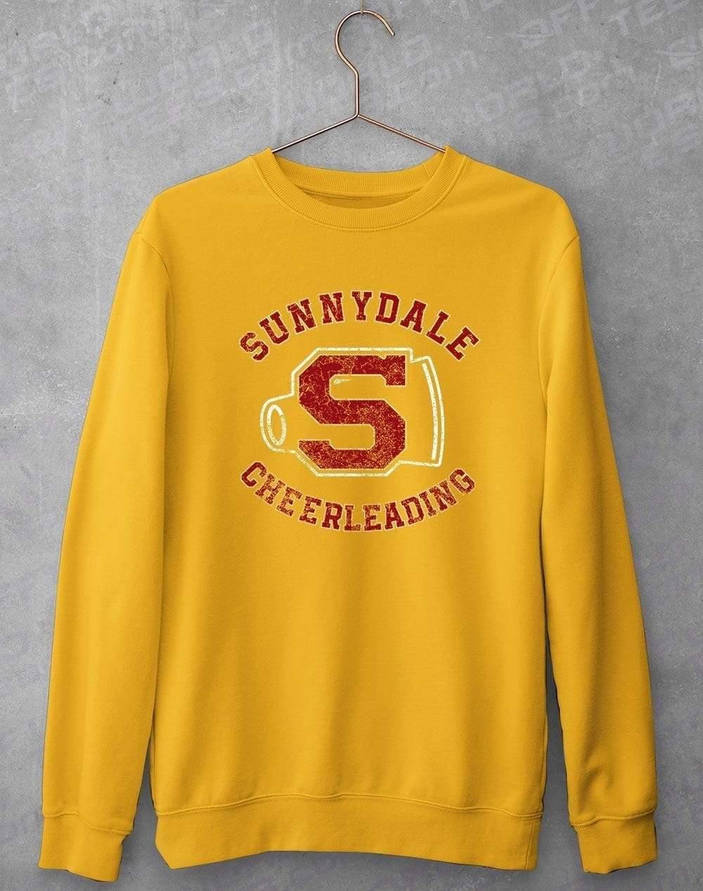 Sunnydale Cheerleading Distressed Sweatshirt S / Gold  - Off World Tees