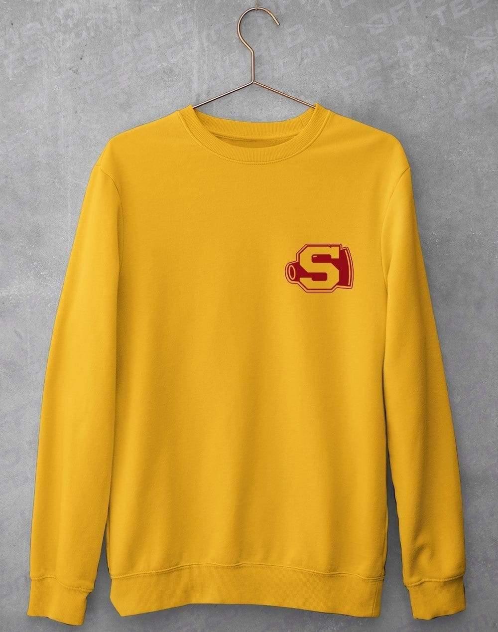 Sunnydale Cheerleading Pocket Logol Sweatshirt S / Gold  - Off World Tees