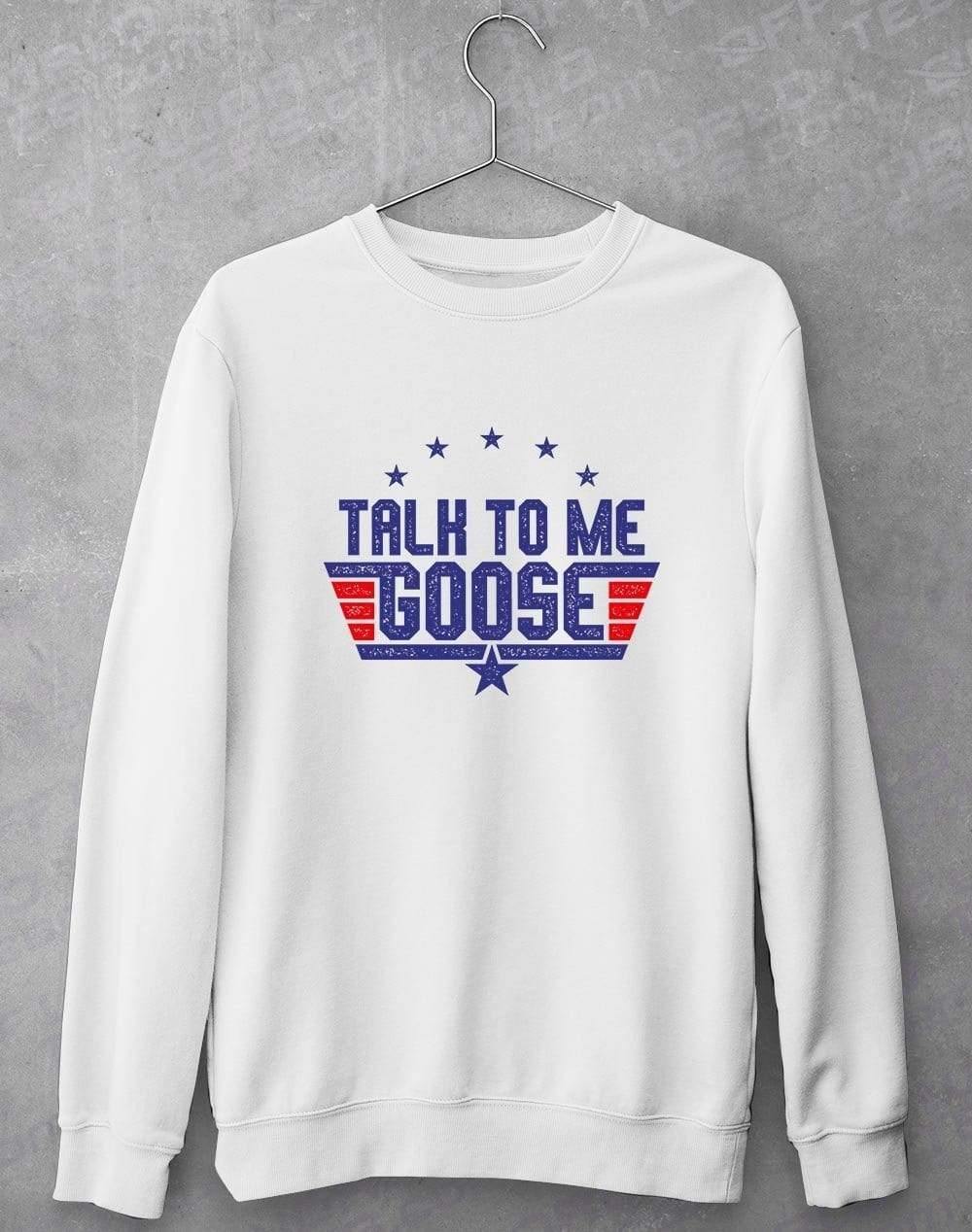 Talk to me Goose Sweatshirt S / White  - Off World Tees