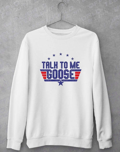Talk to me Goose Sweatshirt S / White  - Off World Tees
