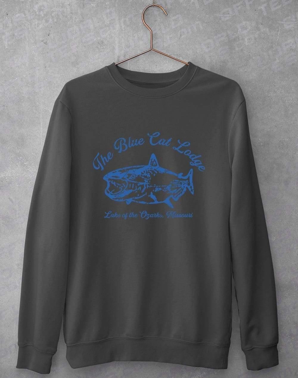 The Blue Cat Lodge Sweatshirt S / Charcoal  - Off World Tees