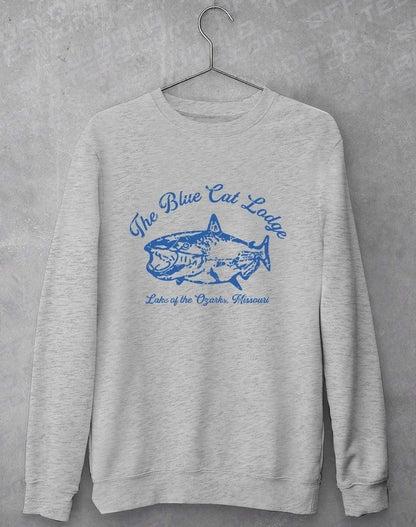 The Blue Cat Lodge Sweatshirt S / Heather Grey  - Off World Tees
