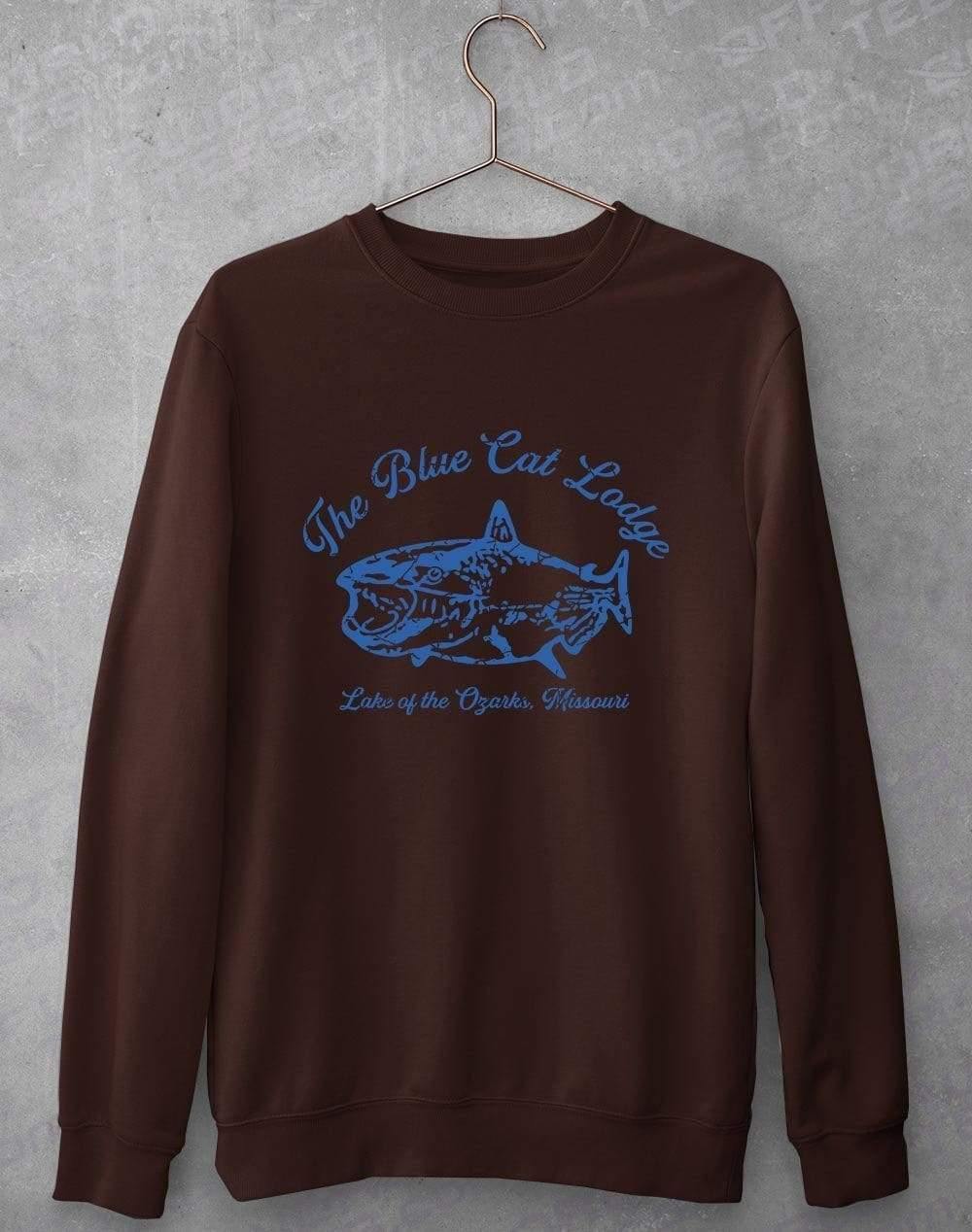 The Blue Cat Lodge Sweatshirt S / Hot Chocolate  - Off World Tees