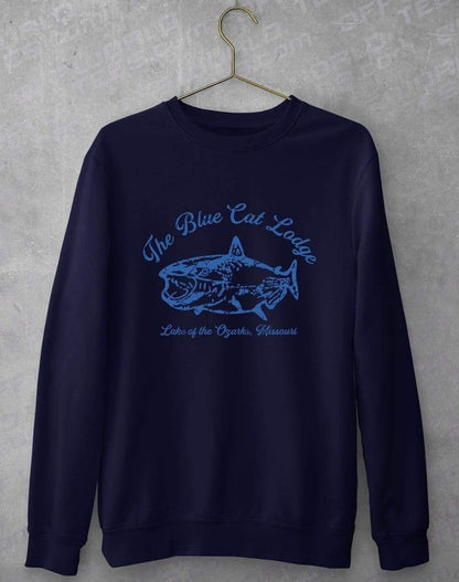 The Blue Cat Lodge Sweatshirt S / Oxford Navy  - Off World Tees