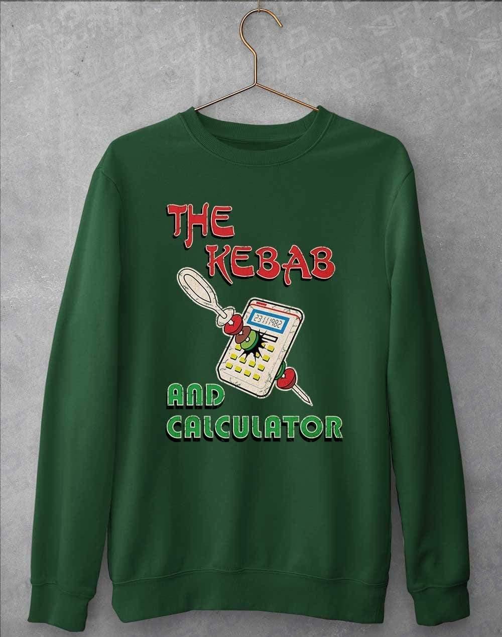 The Kebab and Calculator 1982 Sweatshirt S / Bottle Green  - Off World Tees