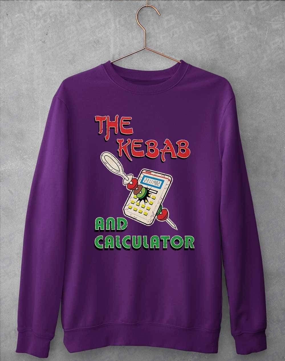 The Kebab and Calculator 1982 Sweatshirt S / Purple  - Off World Tees