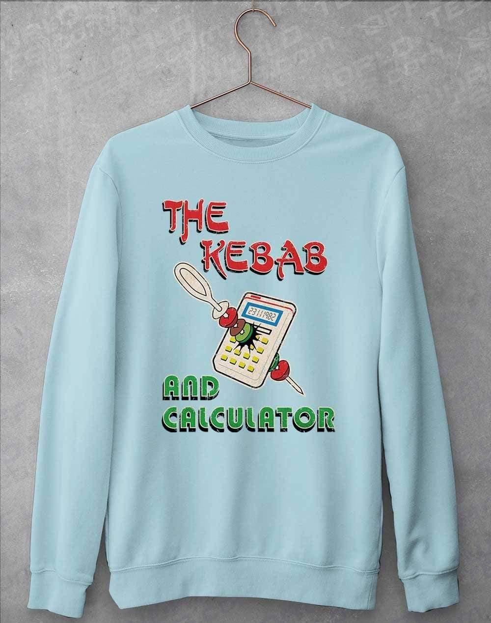 The Kebab and Calculator 1982 Sweatshirt S / Sky Blue  - Off World Tees