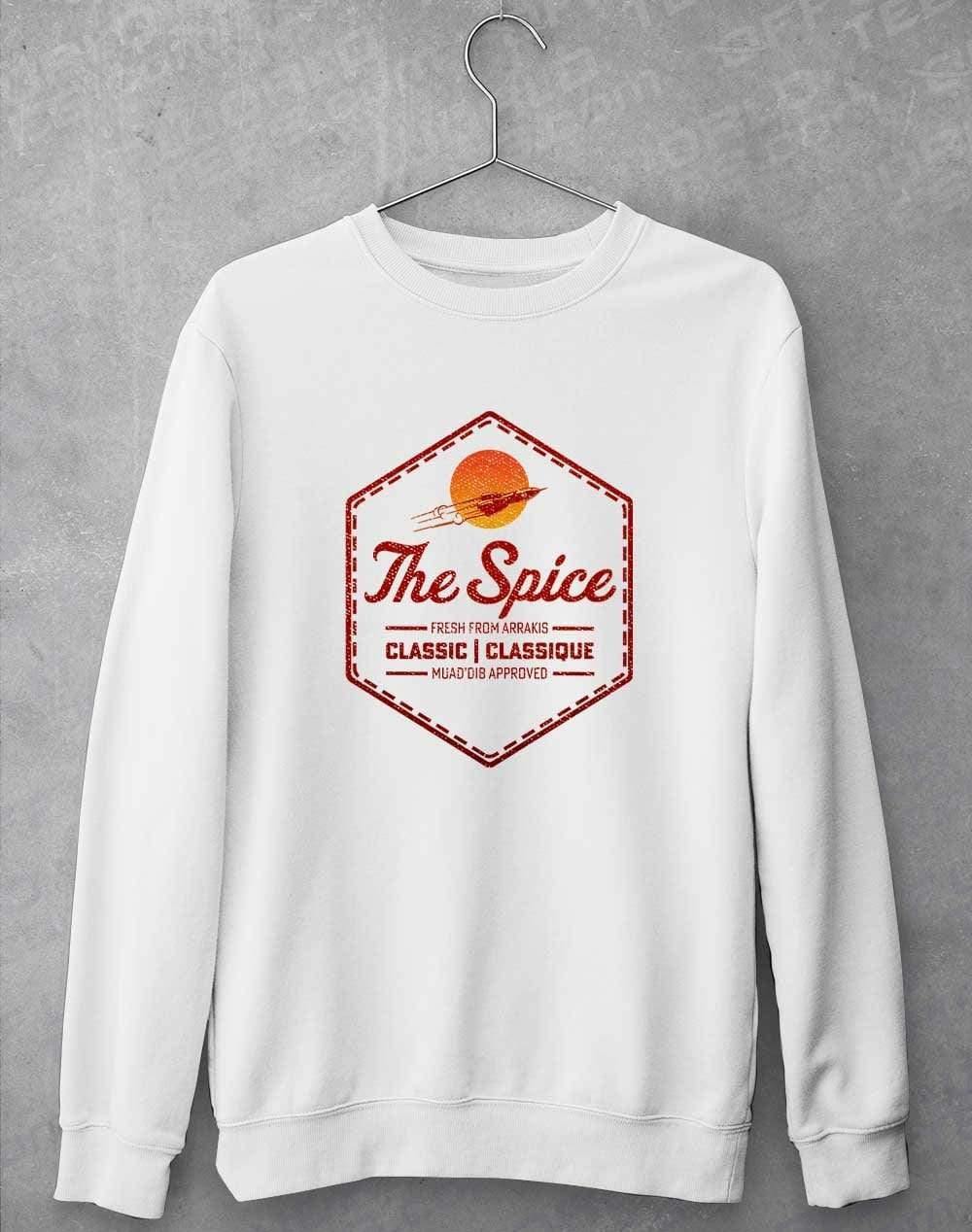 The Spice Retro Logo Sweatshirt S / Arctic White  - Off World Tees