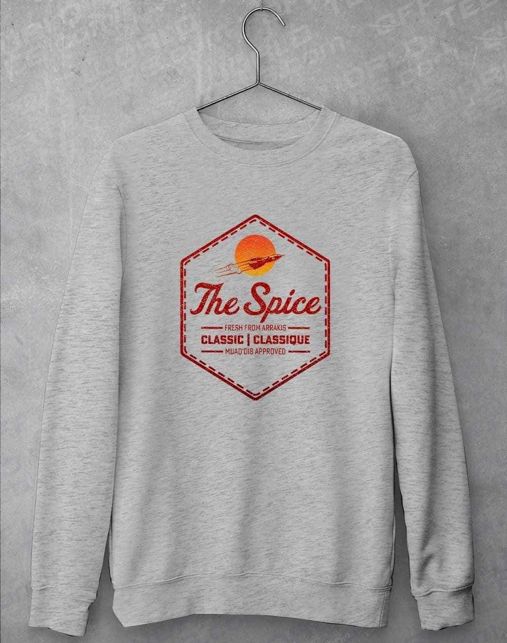 The Spice Retro Logo Sweatshirt S / Heather Grey  - Off World Tees