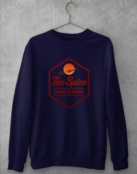 The Spice Retro Logo Sweatshirt S / Oxford Navy  - Off World Tees