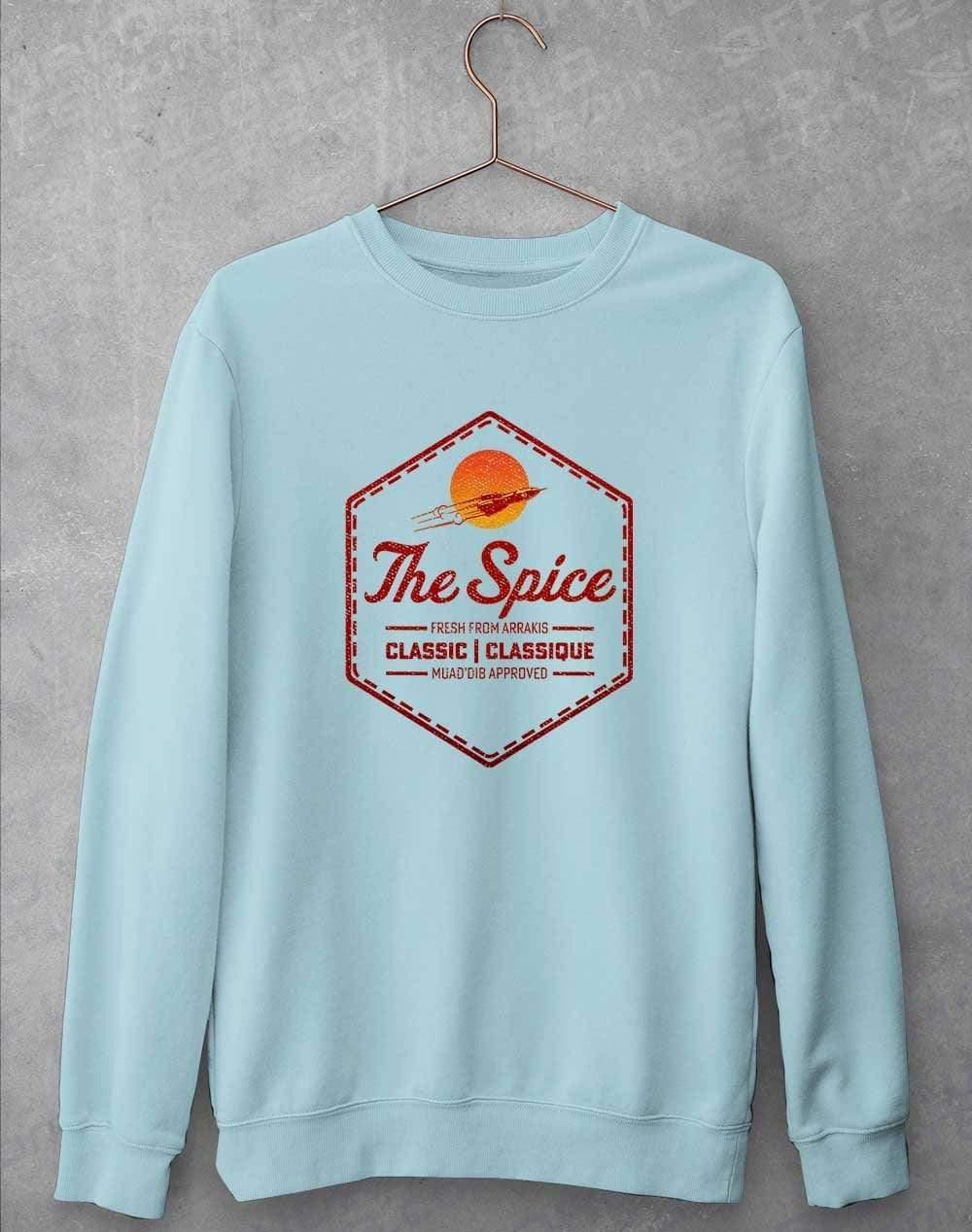 The Spice Retro Logo Sweatshirt S / Sky Blue  - Off World Tees