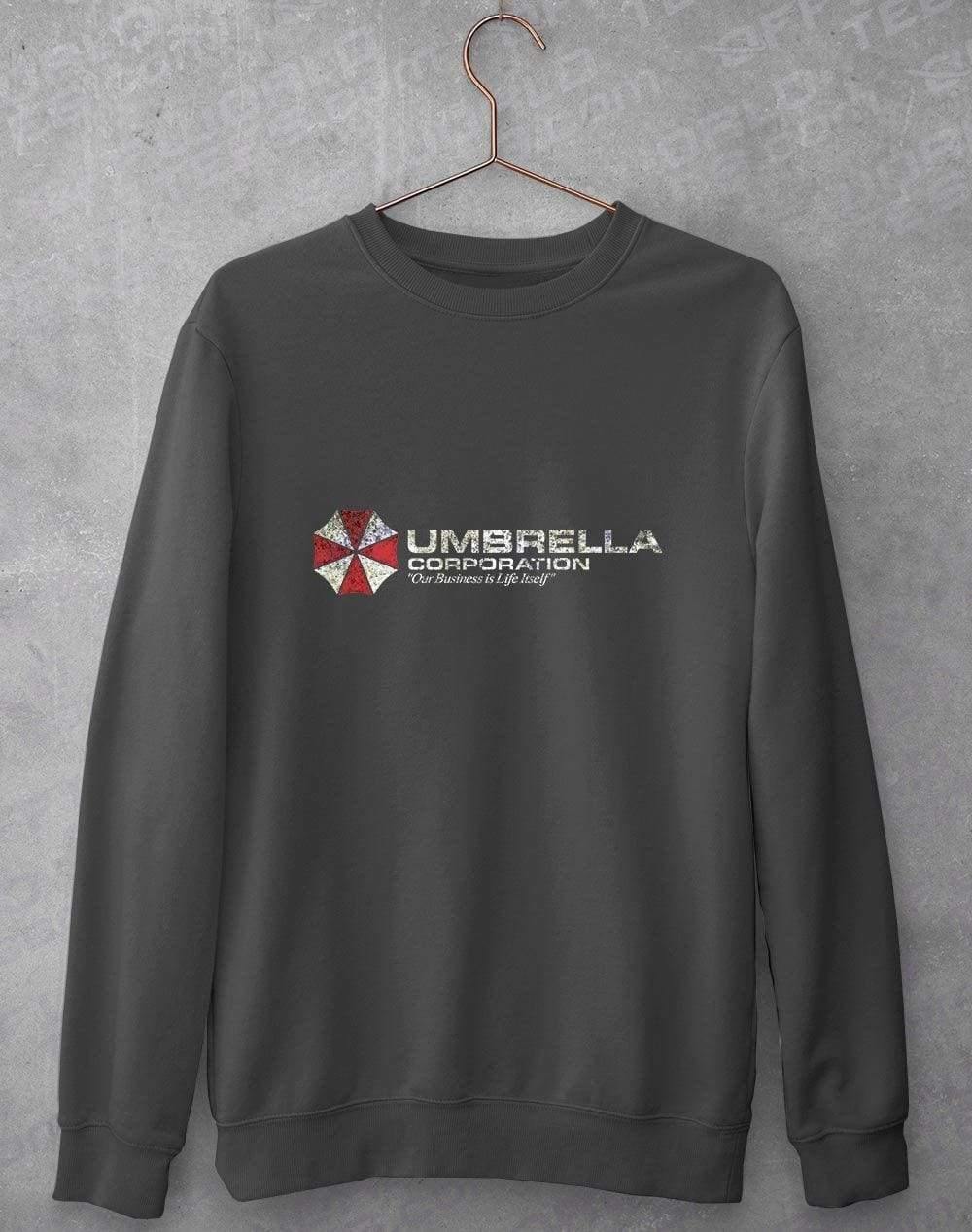 Umbrella Corporation Sweatshirt S / Charcoal  - Off World Tees