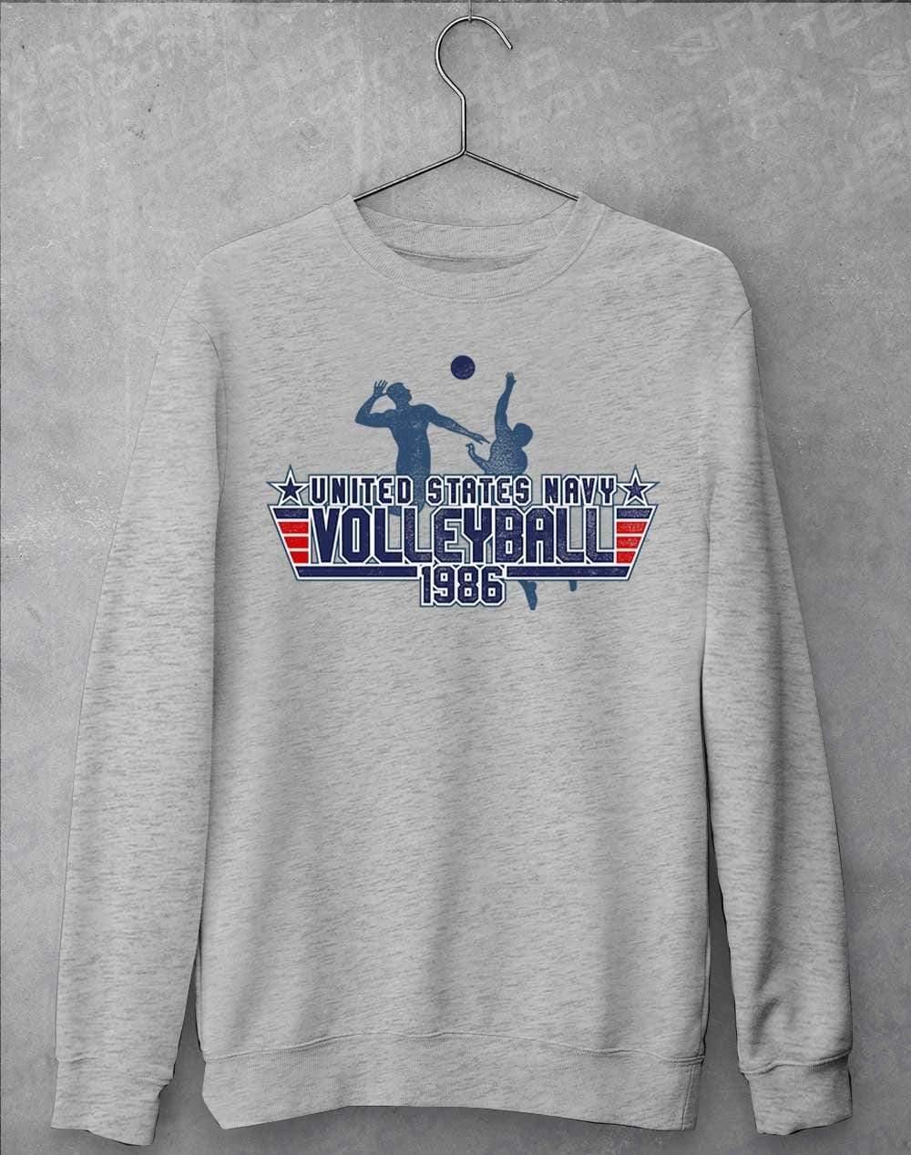 US Navy Volleyball 1986 Sweatshirt S / Heather Grey  - Off World Tees