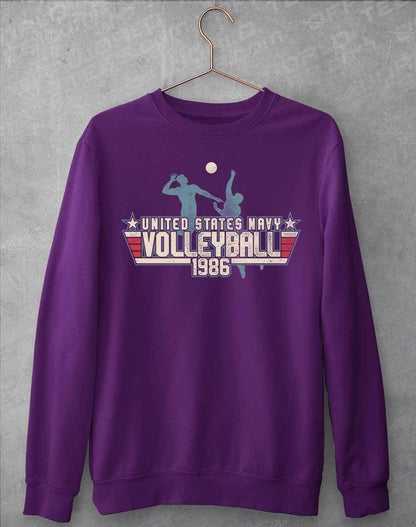 US Navy Volleyball 1986 Sweatshirt S / Purple  - Off World Tees