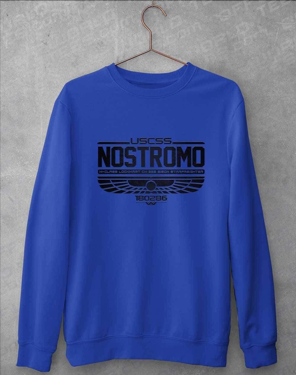 USCSS Nostromo Sweatshirt S / Royal Blue  - Off World Tees