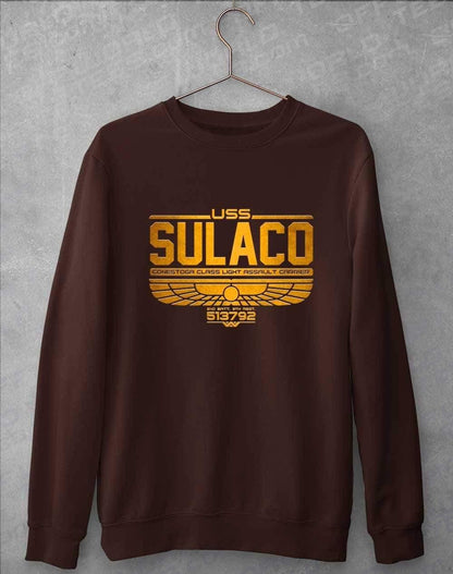 USS Sulaco Sweatshirt S / Hot Chocolate  - Off World Tees