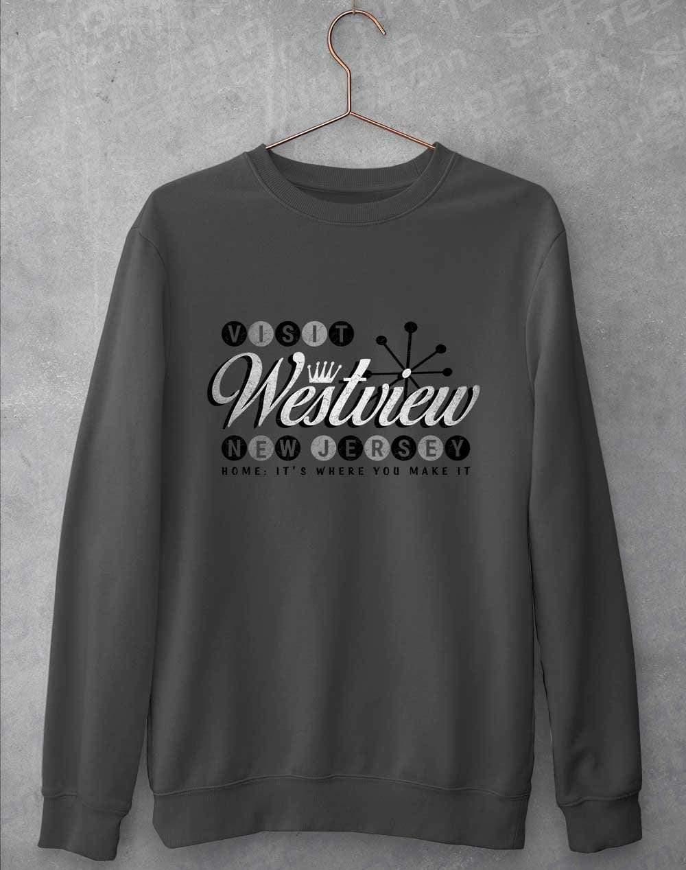 Visit Westview New Jersey Sweatshirt S / Charcoal  - Off World Tees