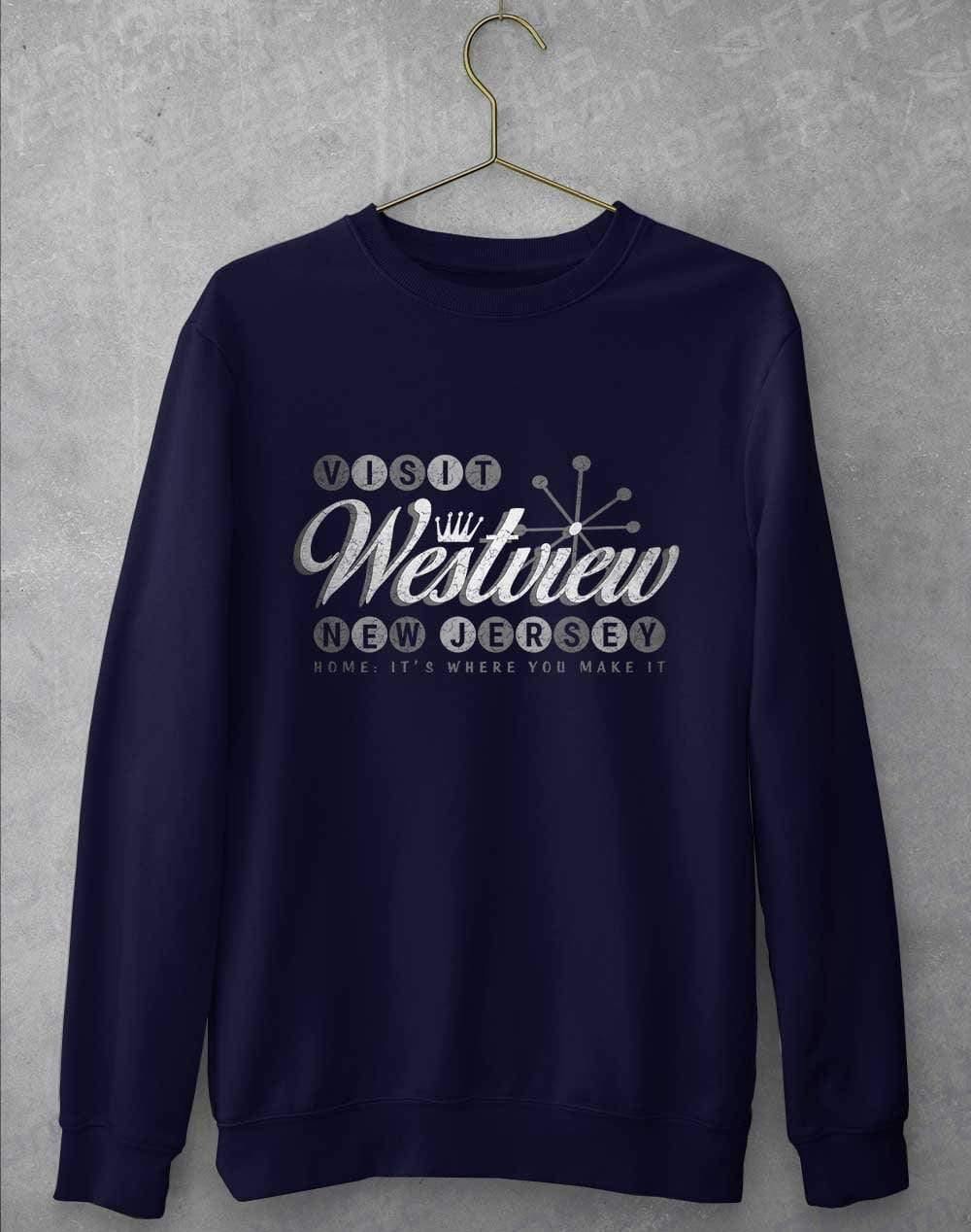 Visit Westview New Jersey Sweatshirt S / Oxford Navy  - Off World Tees