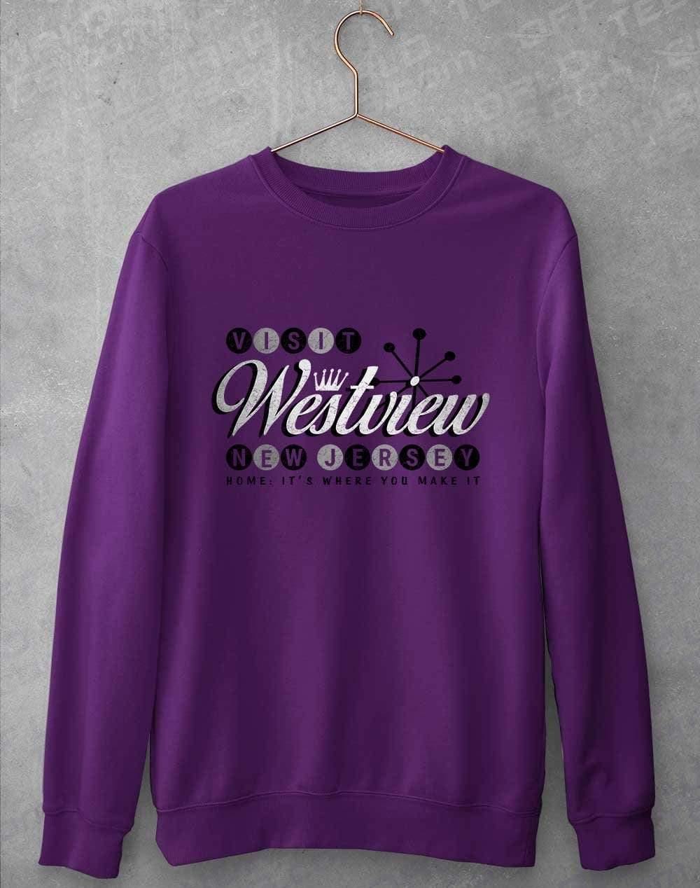 Visit Westview New Jersey Sweatshirt S / Purple  - Off World Tees