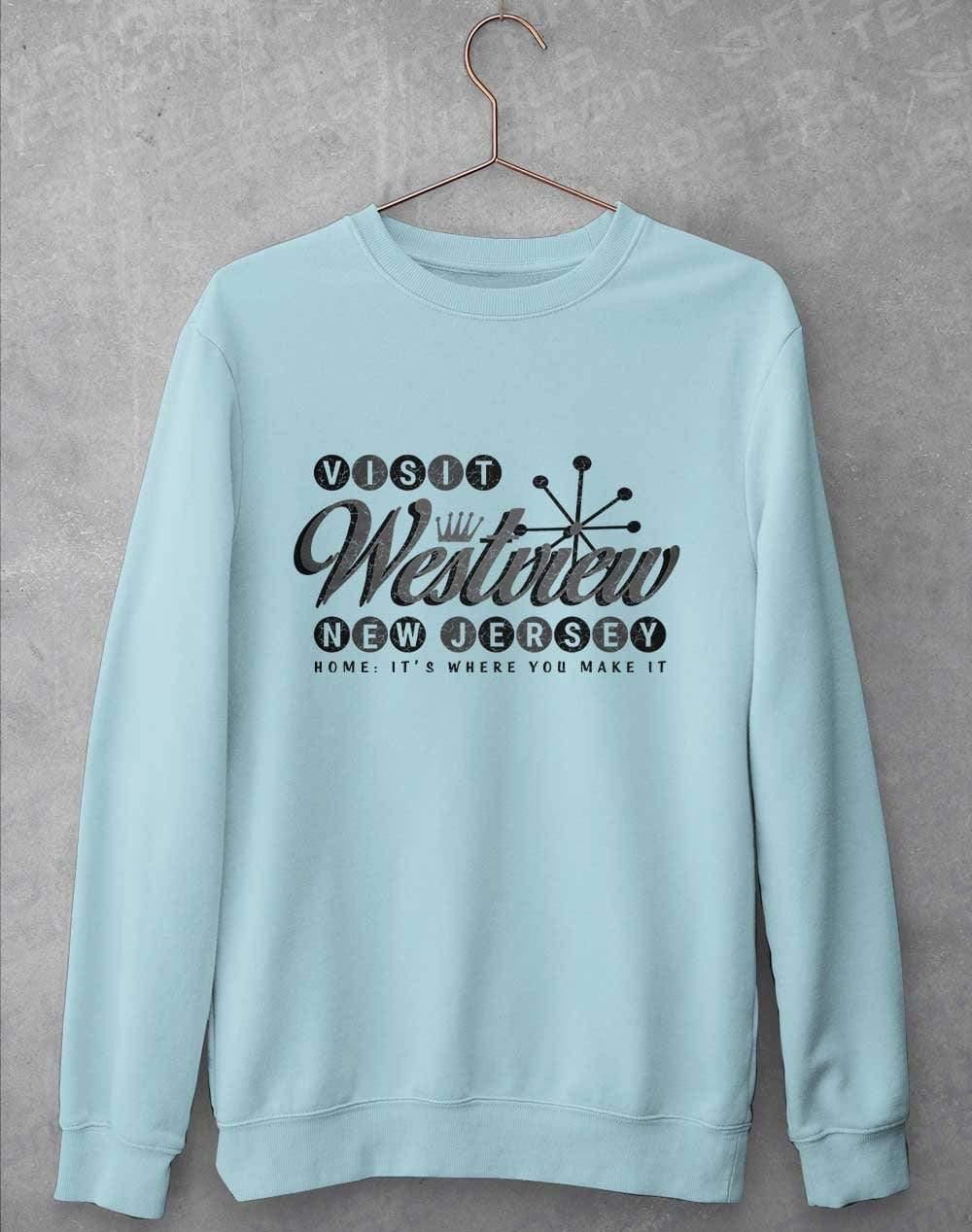 Visit Westview New Jersey Sweatshirt S / Sky Blue  - Off World Tees