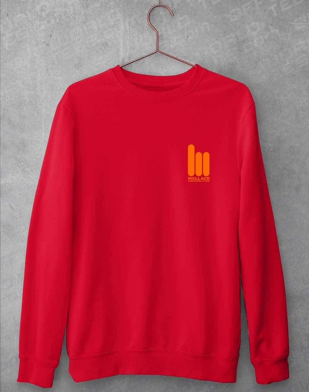 Wallace Corporation Pocket Logo Sweatshirt S / Fire Red  - Off World Tees