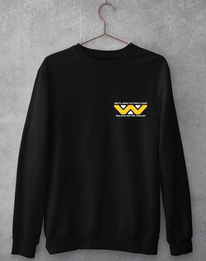 Weyland Yutani Classic Logo Pocket Print Sweatshirt S / Black  - Off World Tees