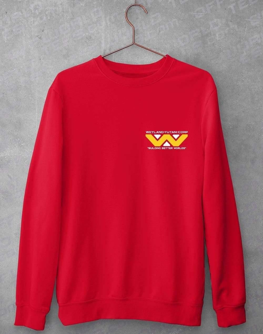 Weyland Yutani Classic Logo Pocket Print Sweatshirt S / Red  - Off World Tees